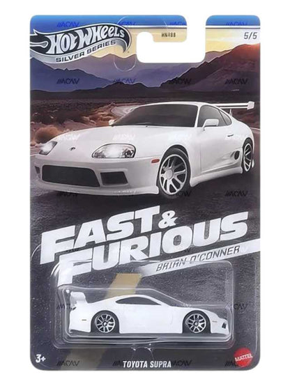 Hotwheels silver Series Fast and Furious brian o'conner cars set of 5 imported mainline card art 1:64 scale