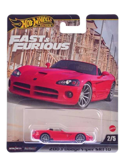 Hotwheels fast and Furious 2003 Dodge viper srt 10  imported premium collection 1:64 scale