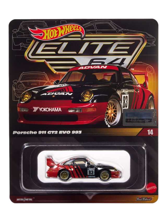 Hot Wheels Collectors
Hot Wheels Elite 64 Porsche 911 GT2 EVO 993 Imported RLC 1:64 Scale pre-order (ETA August 2025))