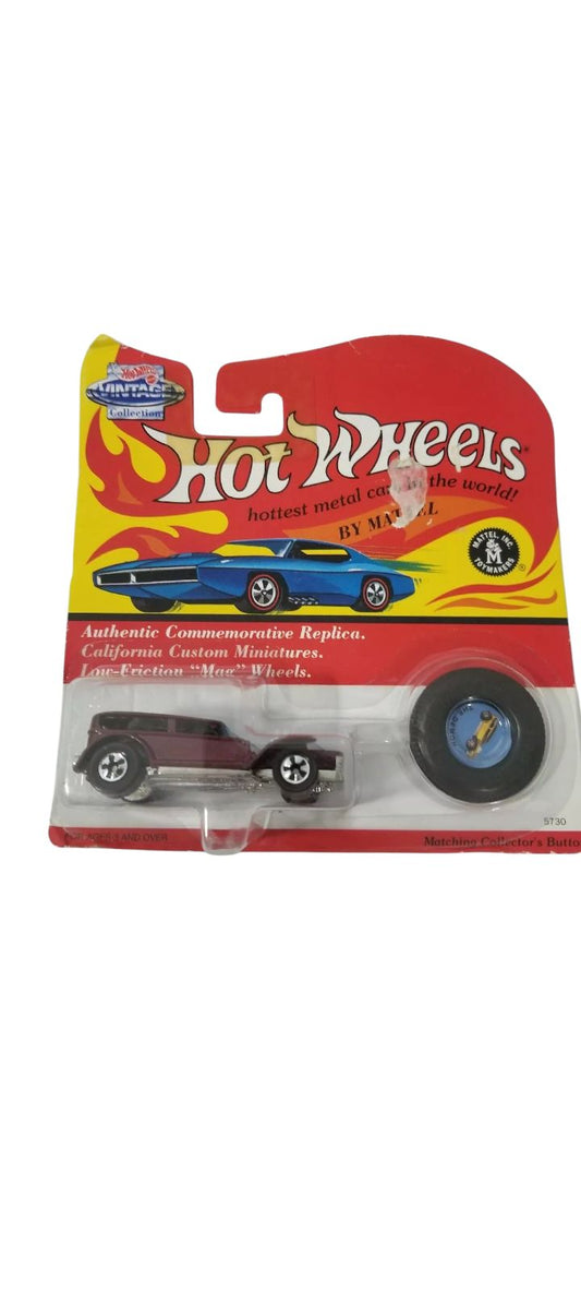 HOTWHEELS 1993 VINTAGE COLLECTION 1969 THE DEMON 5730 GRAY & COLLECTOR'S BUTTON 25th Anniversary Collector's Edition